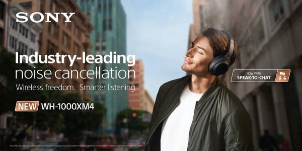 หูฟัง Sony WH-1000XM4 Noise Cancelling Headphone ตัดเสียงรบกวนขั้นเทพ Speak to Chat ชั้นเลิศ