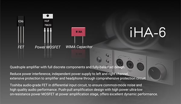 Cayin IHA-6 Full Balanced Headphone Amplifier แอมป์หูฟังแบบตั้งโต๊ะ รองรับหูฟังกำลังขับสูง