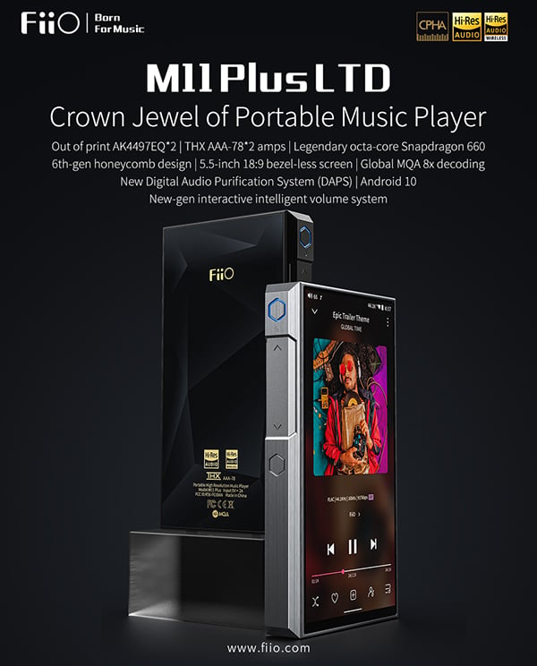 FiiO M11 Plus เครื่องเล่นเพลงขนาดพกพา Android 10 Limited Edition AK4497EQ