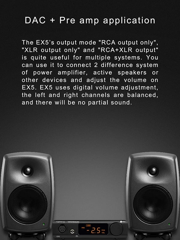 TOPPING EX5 แอมป์หูฟังตั้งโต๊ะ รองรับ Bluetooth5.0, LDAC MQA Dual Hi-Res