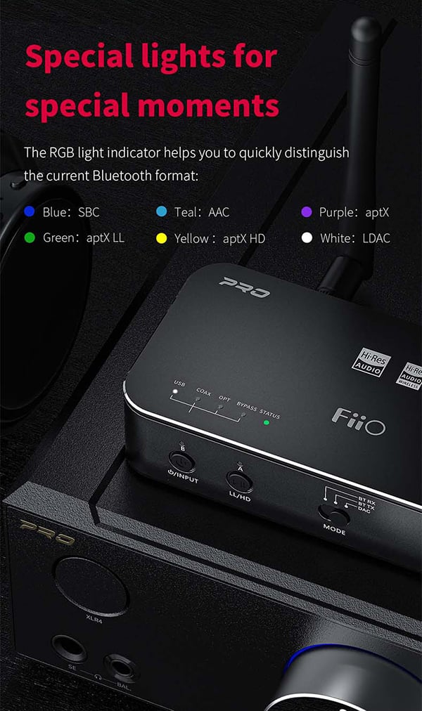 FiiO BTA3 Pro ตัวรับและส่งสัญญาณไร้สาย รองรับ 32-Bit/384kHz PCM and Native DSD256