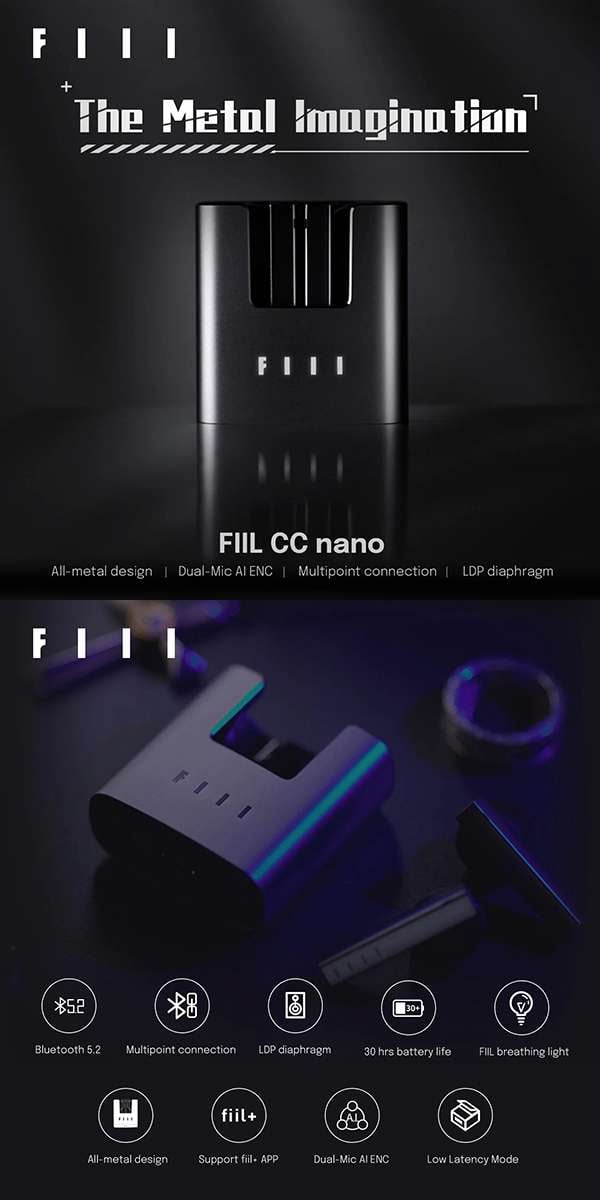FIIL CC Nano หูฟังเอียร์บัดไร้สาย รองรับ Bluetooth 5.2 AAC SBC