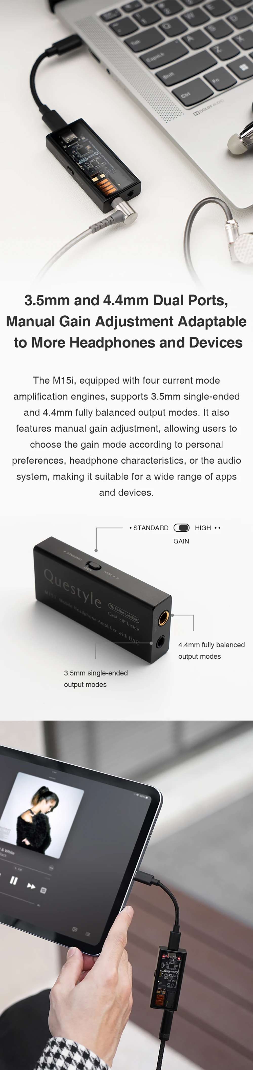 Questyle M15i Hi-Fi DAC-Amp ขนาดพกพาระดับ Hi-Res พร้อมชิป ES9281AC DAC